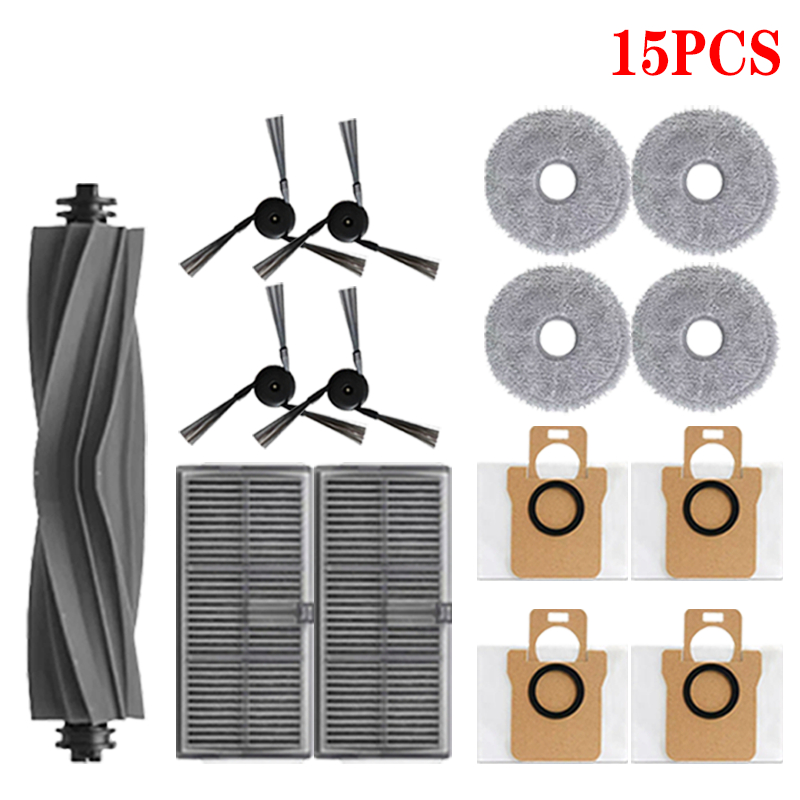 For Xiaomi Mijia M40 D110CN OMNI Infinite Robot Replacement Parts Main Side Brush Hepa Filter Mop Cloth Dust Bag Accessories: Beige