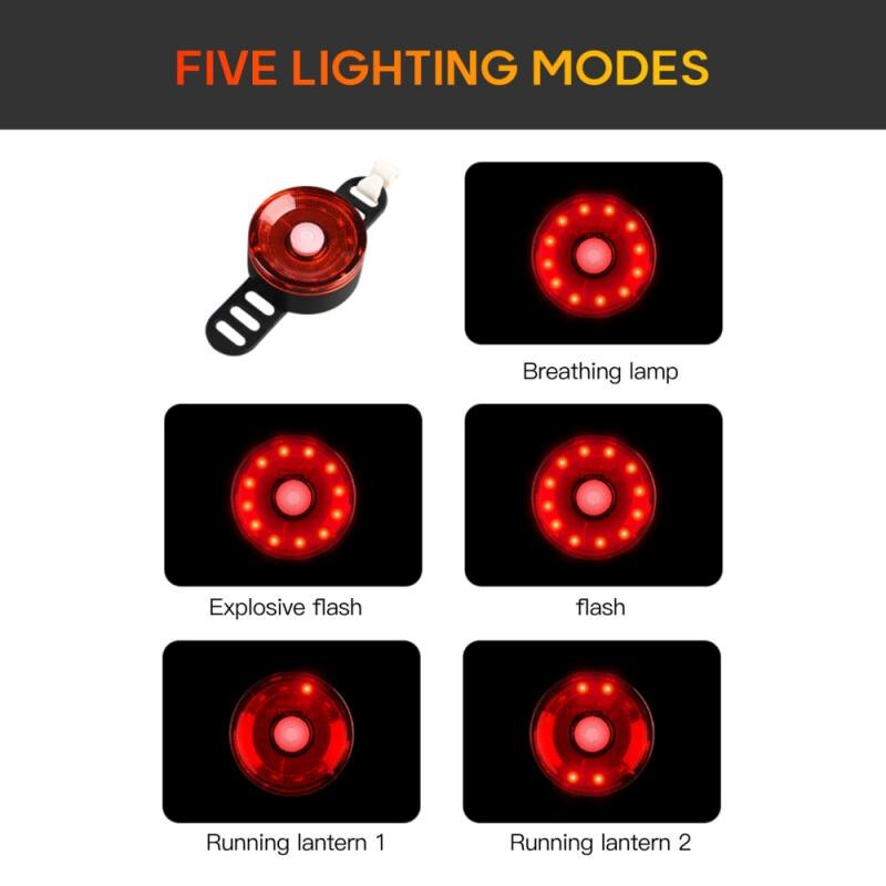 LED Bike Light Waterproof Rear Tail Light USB Rechargeable Mountain Bike Seatpost Taillamp Cycling Bike Accessories ciclismo luz