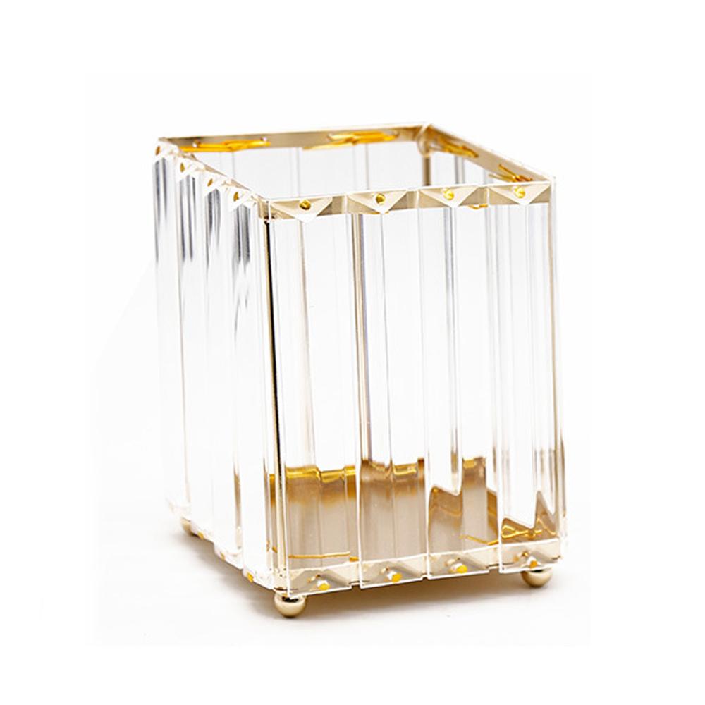 Nordic Gold Grid Glass Flip Storage Tank Box Luxur... – Grandado