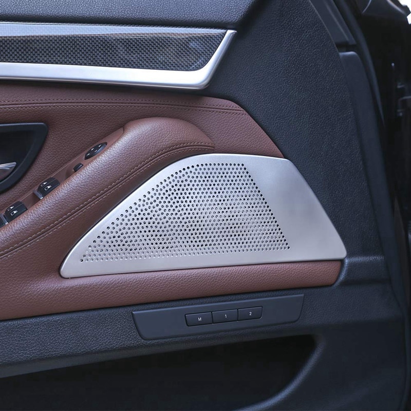 Bildør stereohøjttaler cover trim til bmw 5 series  f10 520 525li 528 aluminiumslegering styling tilbehør 2 stk/sæt