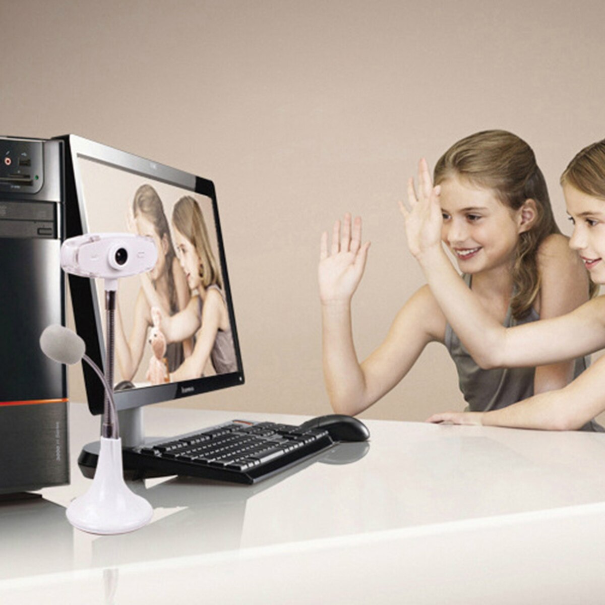 Usb Computer Webcam Met Microfoon 480P 10MP Nachtlampje Laptop Driver-Gratis Web Camera Flexibele Slang Voor Web video Conferentie