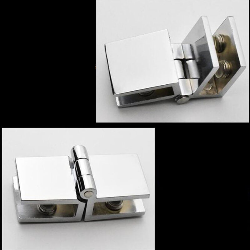 Cabinet Door Hinge /Glass Clips Clamp For Showcase Cupboard Single And Double Glass No Hole Furniture Hardware 90/180 Degree