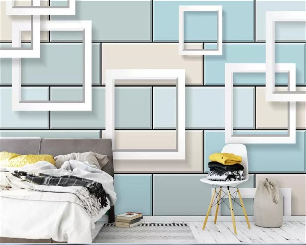 Beibehang Eenvoudige 3D muurschilderingen geometrische behang home decor TV 3d slaapkamer muurschildering achtergrond behang voor muren in rolls Vinyl muur
