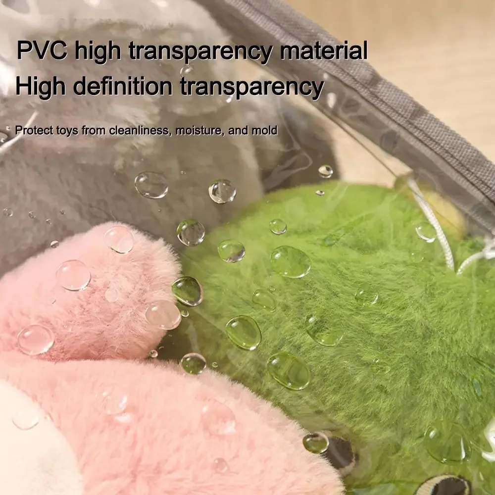 Caja de almacenamiento de juguetes impermeable de PVC, bolsa plegable multifuncional de gran capacidad, bolsa de almacenamiento transparente impermeable a prueba de polvo para el hogar