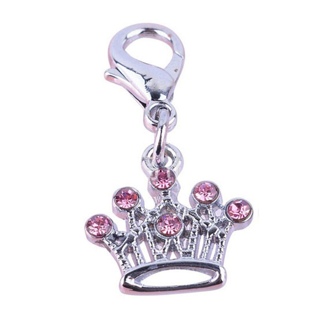 Collier de avec 5 noms de chien, couronne impériale en diamant pour chien et chat, bijoux pour animaux de compagnie, pratique