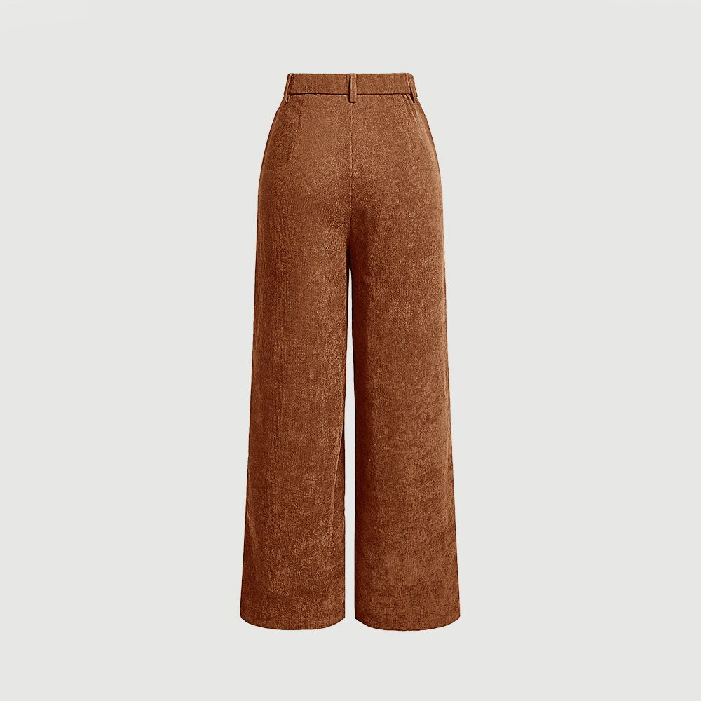 Mia Muse Pantalones de mujer para todas las estaciones Casual Retro Vintage Bolsillo Cintura natural Longitud total Adecuado para todas las ocasiones Pantalones