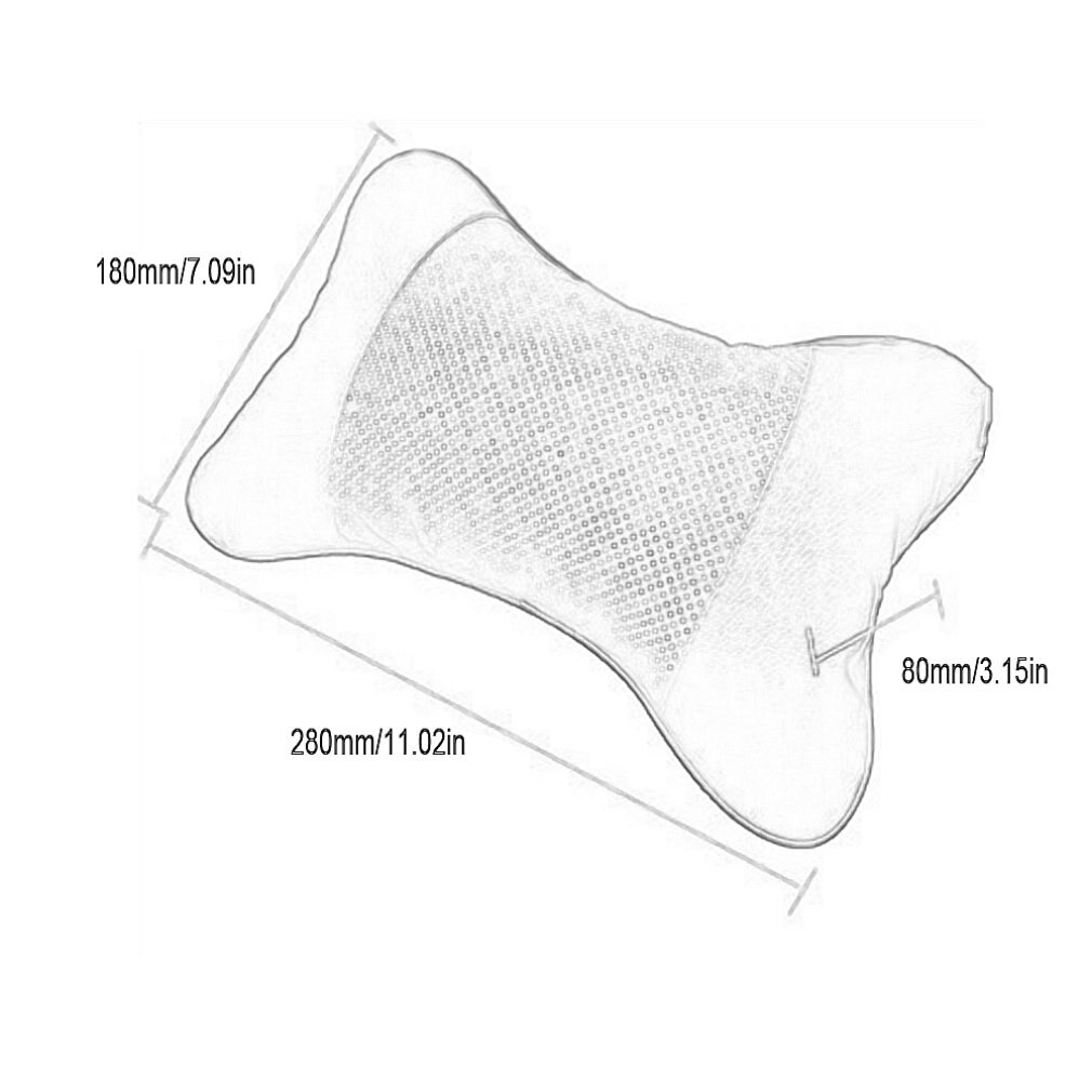 Universele auto nekkussens van pvc leer, ademend mesh, auto neksteun, hoofdsteunkussen, kussen, auto-interieuraccessoires
