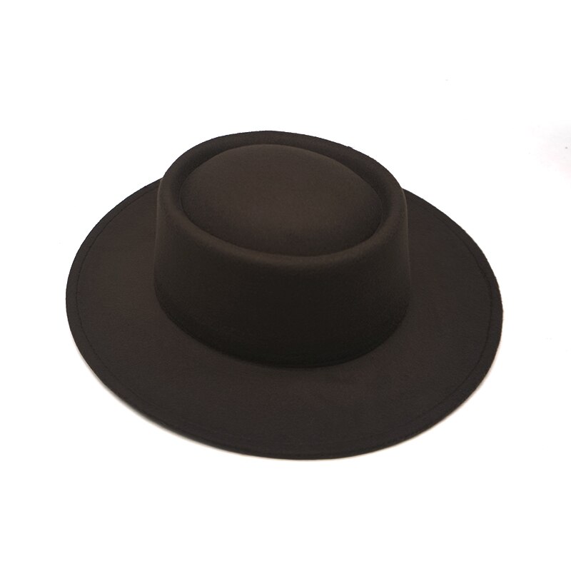 Winter Autumn Women Men Ladies Fedoras Top Jazz Hat Big side hats European American Round Caps Bowler Hats Feminino Gorra: 3