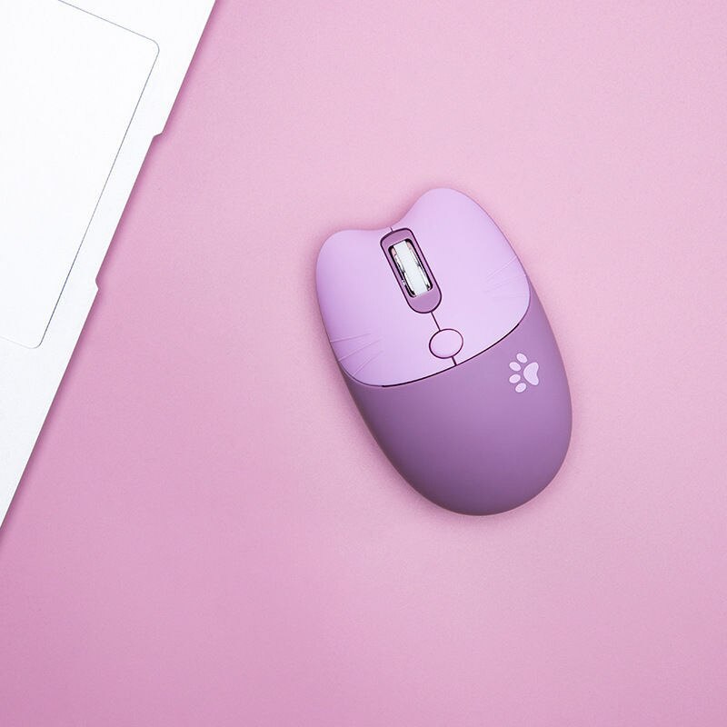 2.4G Wireless Computer Mouse Ergonomic Silent Mause 1600DPI Cute Rechargeable Mice Girl Blue For Laptop PC MAC