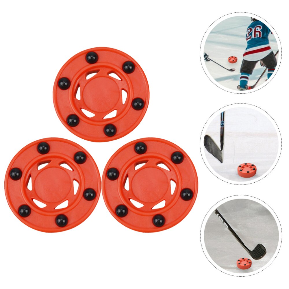 3pcs Roller Hockey Game Puck Training Puck Street Hockey Ball for Practicing