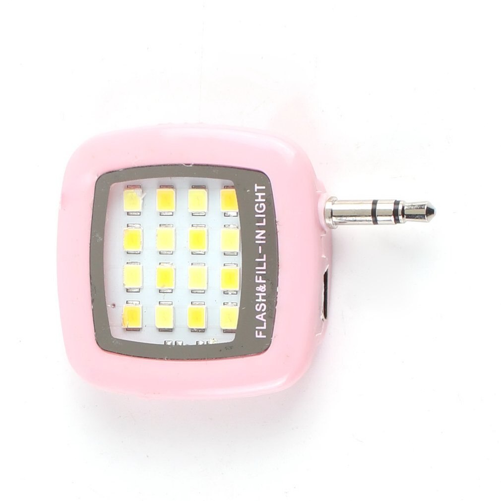 LED Ring Flash Universal Selfie Light Portable Mobile Phone 36 LEDs Selfie Lamp Luminous Ring Clip: Pink 16LEDS