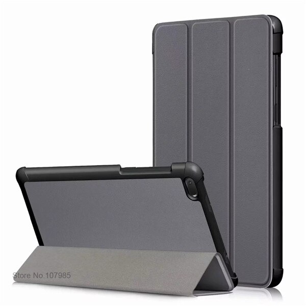Ultra Slim PU Leather Stand Case For Lenovo Tab E7 7104 TB-7104F 7104F 7 inch Smart Cover Tablet Shockproof Flip Shell+Film+Pen: Grey
