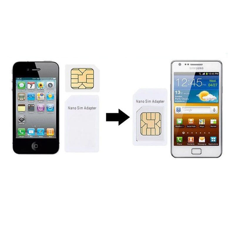 50pcs 4 in1 SIM Card Adapter For iPhone 5 nano sim adapter set SIM Card Full sim card adapter for phone Droshipping