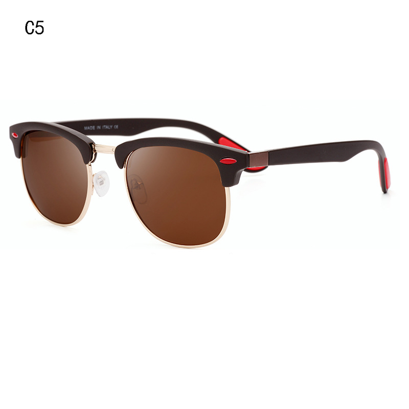 Vierkante Klassieke Gepolariseerde Zonnebril Mannen Vrouwen Retro Zonnebril Vrouwelijke Mannelijke Zonnebril: C4