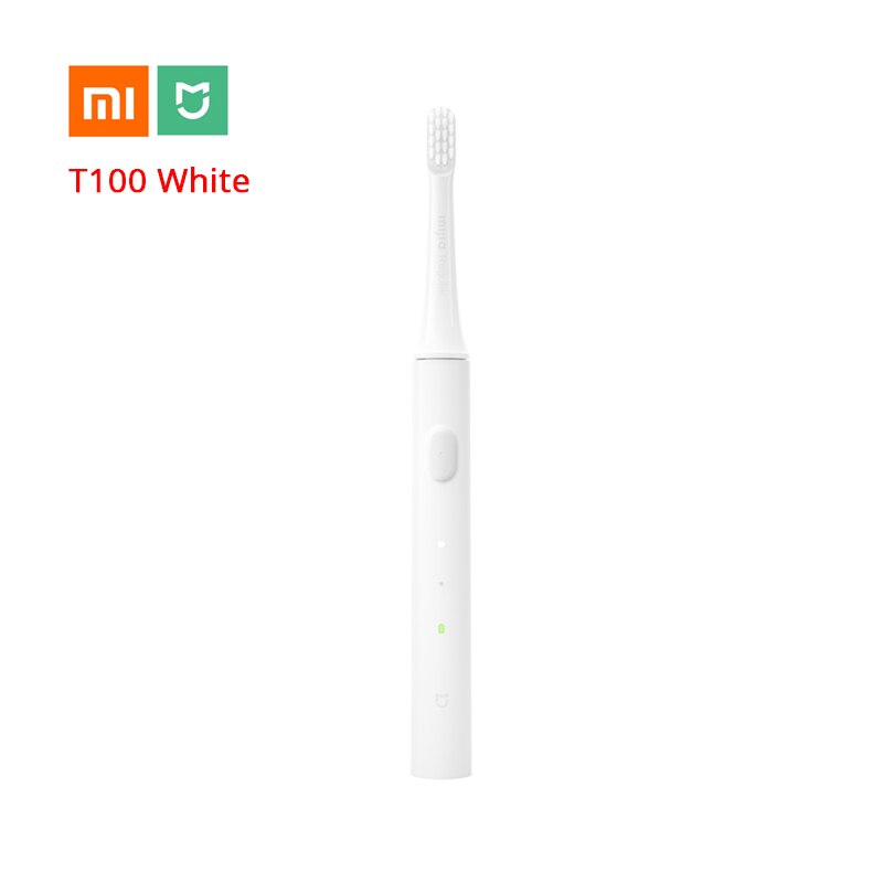 Cepillo de dientes eléctrico ultrasónico Xiaomi Mijia T100 y cabezales de repuesto para cepillo de dientes con limpieza profunda para adultos: White