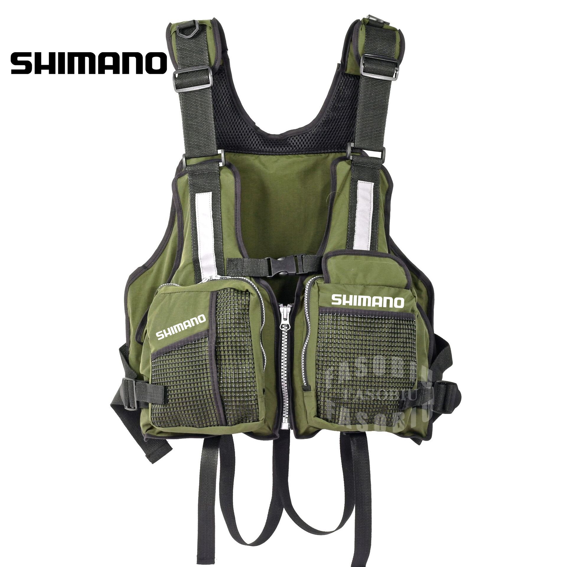 Shimano Angeln Schwimmweste Erwachsene Schwimmen Leben Weste draussen Auftrieb Kajak Angeln Weste Treiben Bootfahren Rettungs Jacke: Grün