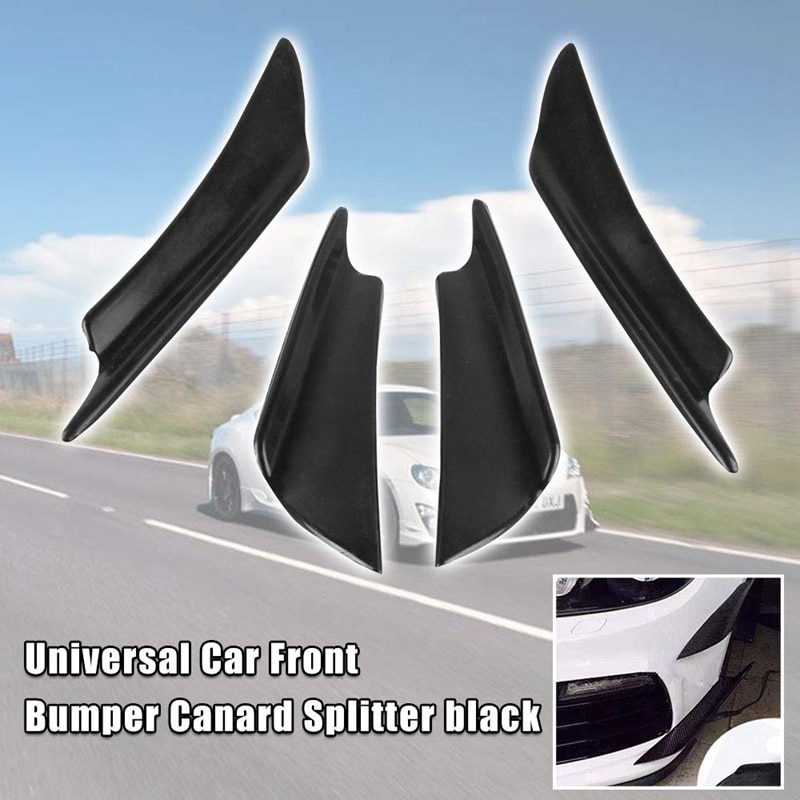 4 PCS Car Front Bumper Canard Splitter Canards Exterior