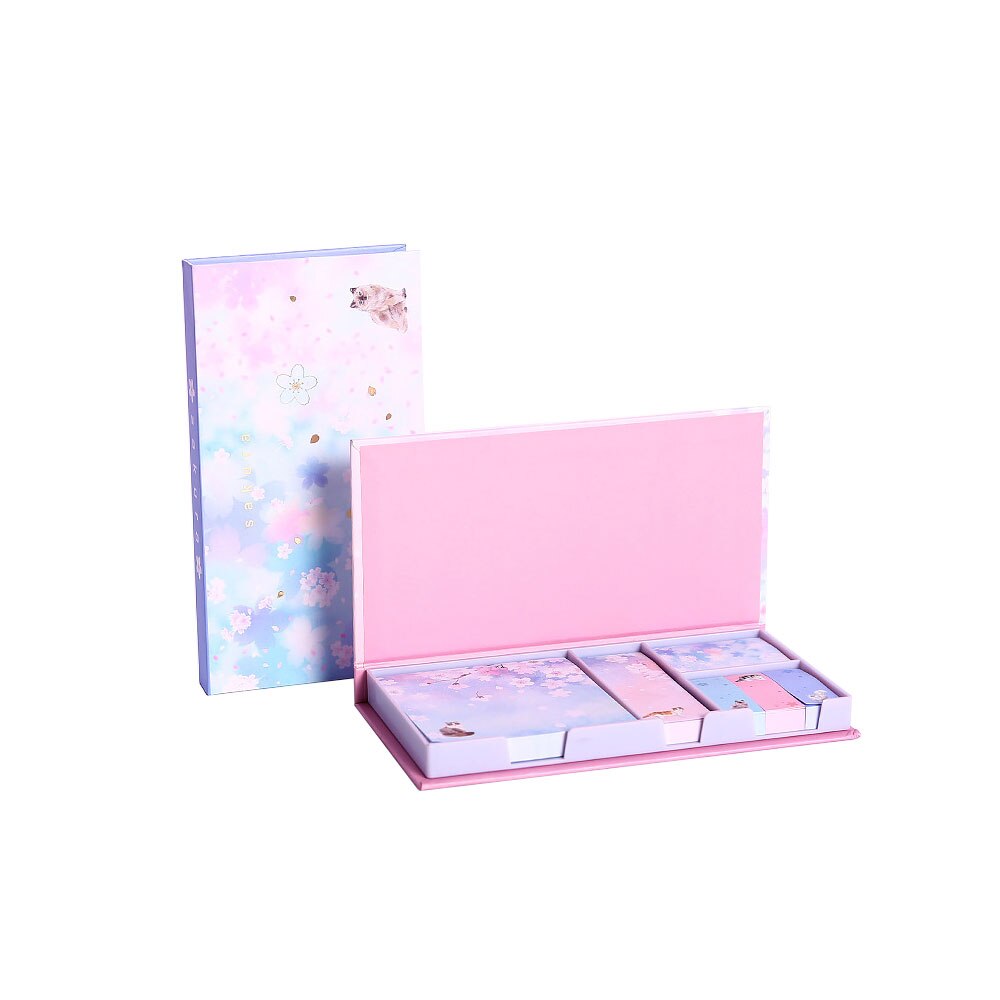 Girl'S Heart Sticky Note Notebook Little Book Sticker Set Star Sticky Notes Boxed Tearable Note School Supply Bookmark: 02