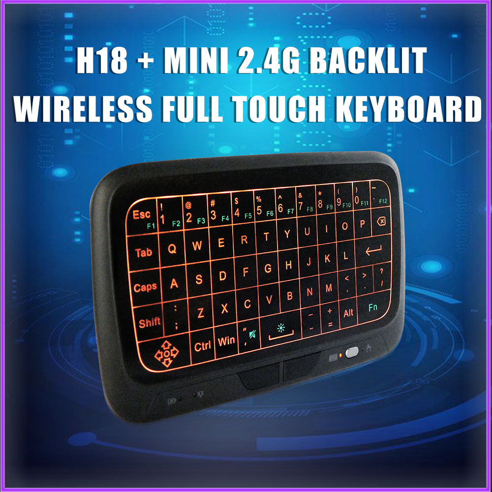 2.4Ghz Wireless Full Touchpad Keyboards Backlight Keyboard for PC Laptop Tablet Pad Smart Andro/Raspberry pi 4 B/3B/3B+