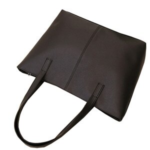 frauen Handtaschen Einfache Weichen Trage Tasche Große Kapazität Schulter Taschen Licht PU Leder Schwarz Rot Damen Casual Einkaufstaschen: B04