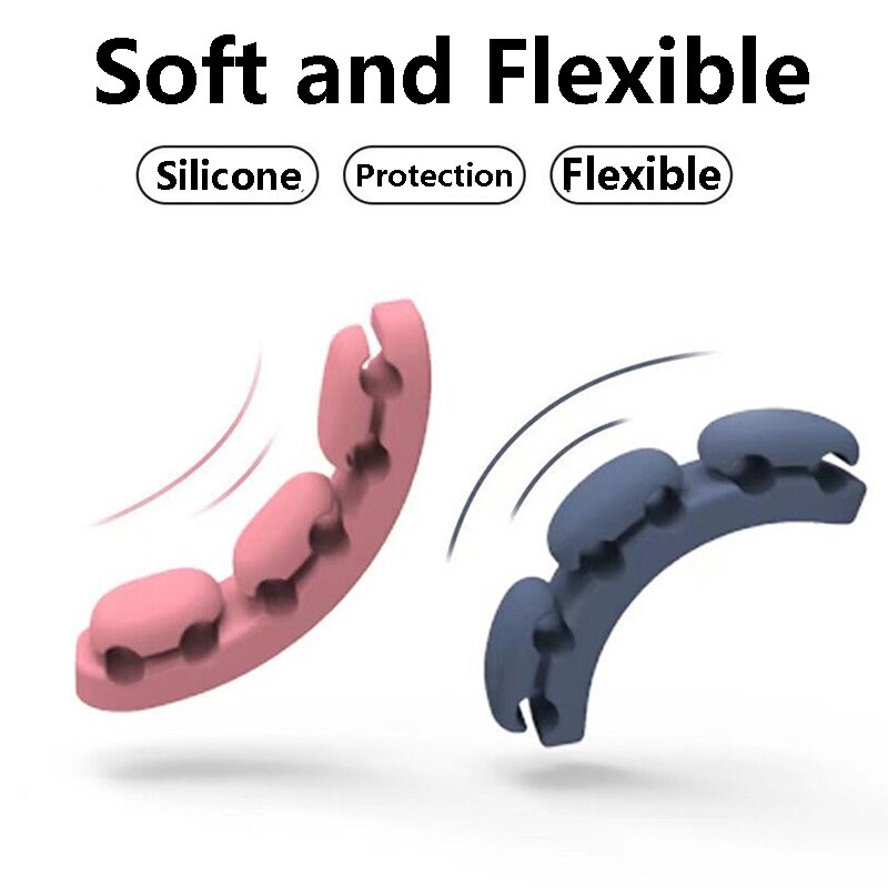 Tidy Management Clips Desktop Silicone Cable Organizer Flexible Usb Cord Winder Protector Holder for Mouse Keyboard Earphone