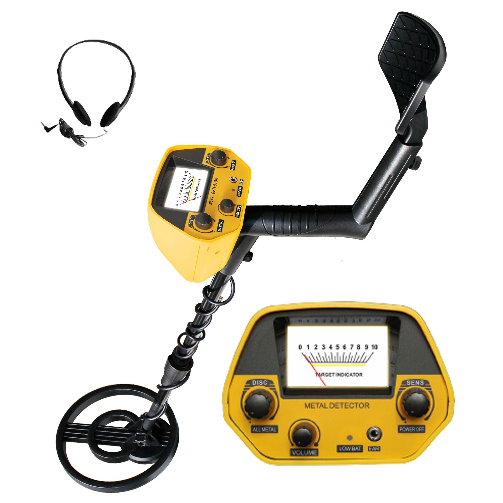 GTX5030 Metal Detector Underground Pinpointer Metal Finder Gold Detector Treasure Electronic Measuring Instruments: GTX5030 Yellow kit 2