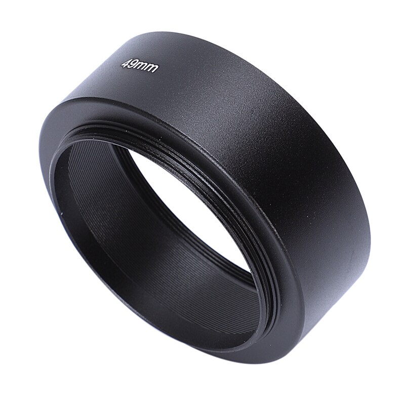 49Mm Mount Standaard Metalen Zonnekap Voor Canon Nikon Pentax Sony Olympus