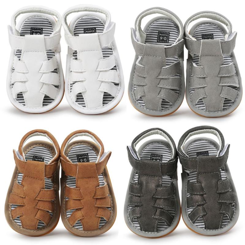 4 farben Baby Sommer Schuhe Kleinkind Im Freien Sport Weiche Flache Sandalen rutsch Beiläufige Gummi-sohlen Kinder schuhe