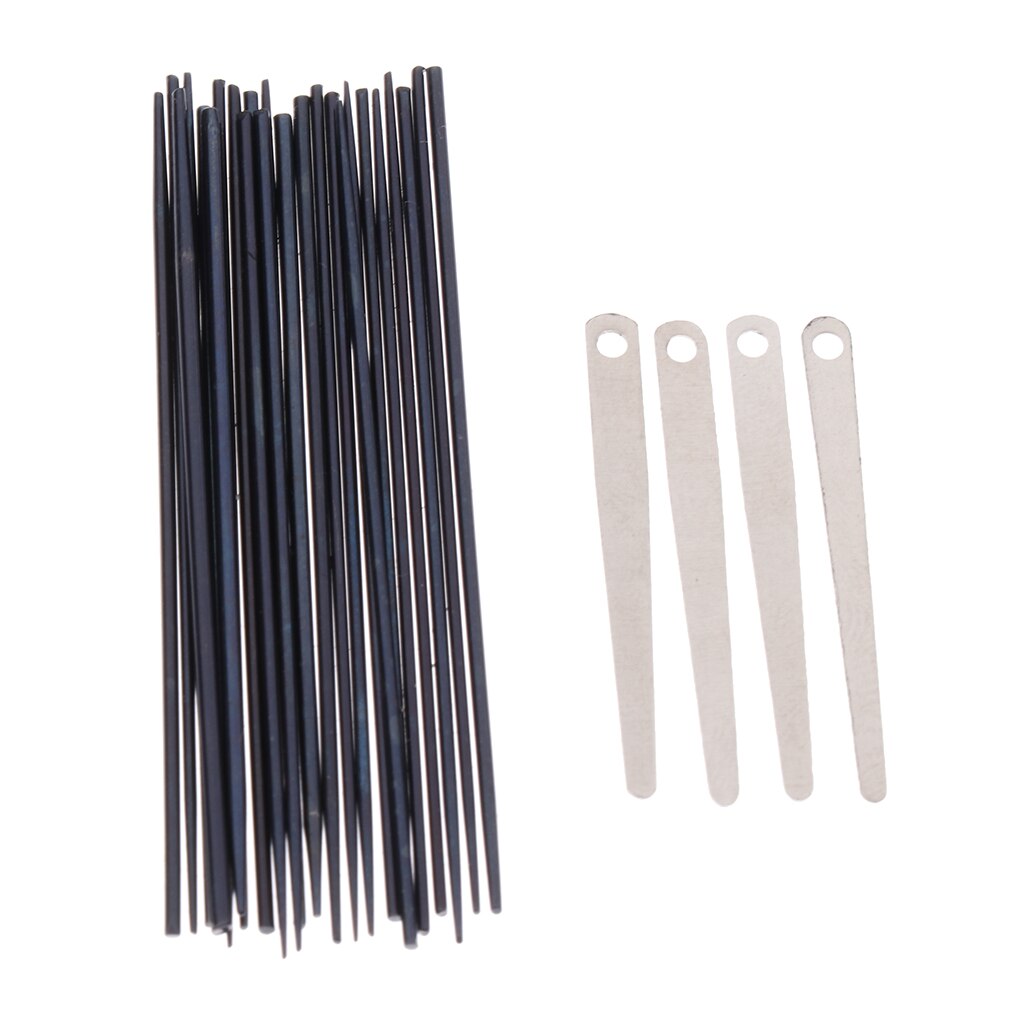 Aiguilles à ressort de Saxophone, 1 jeu de 24 pièces + 4 vis à feuilles de ressort, bricolage d&#39;accessoires de Saxophone