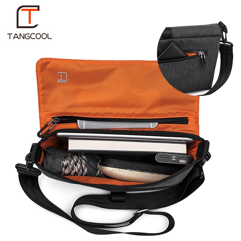 Tangcool Crossbody Tas Mannen Mode Straat Oxford Messenger Tassen Vintage Schoudertas Preppy Stijl Tas voor Tieners