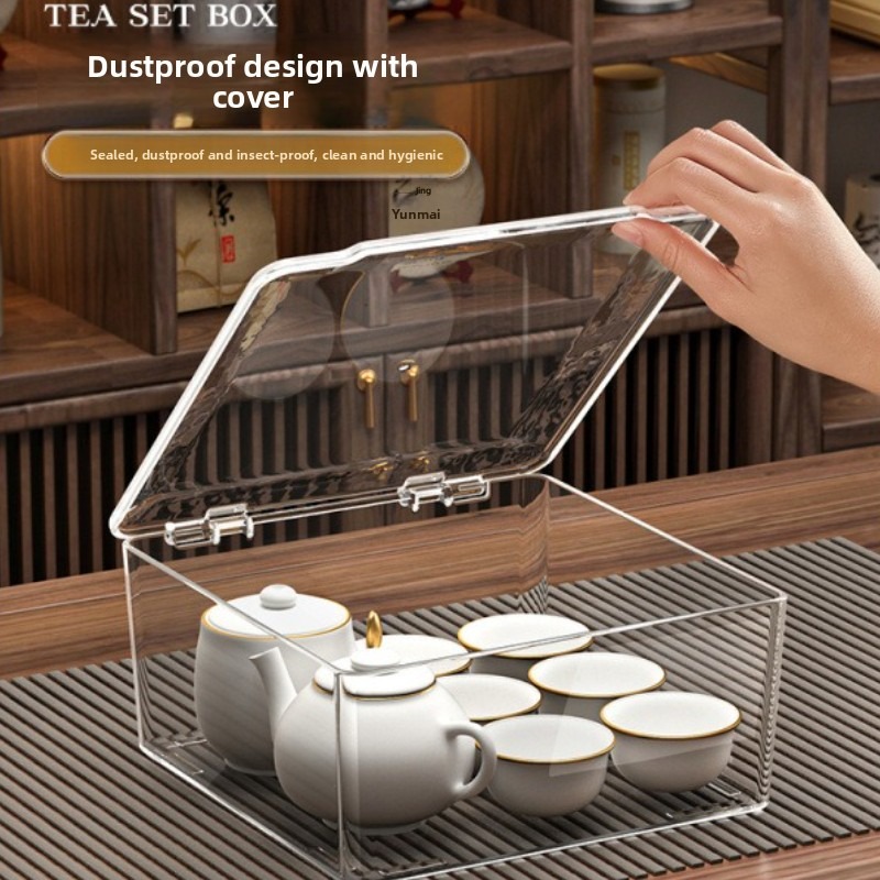 Klar oppbevaringsboks i akryl – muslingskall for nødvendigheter på hjemmekontoret med multifunksjonelle skrivesaker