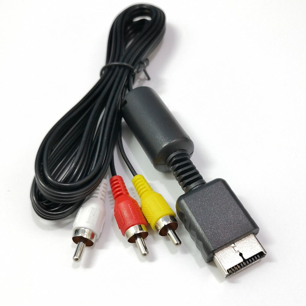 Audio Video AV Cable Cord Wire to 3 RGB TV Lead for Playstation PS2 for PS3 1.8m Console Cable