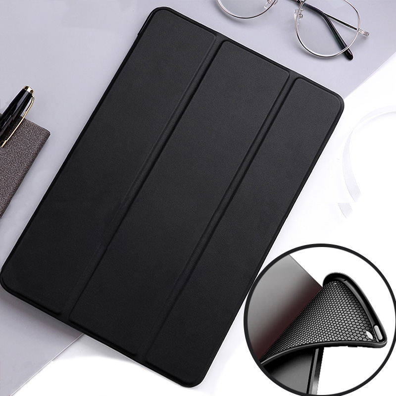 Funda de tableta para Apple ipad 2 3 4 9.7", funda de silicona suave, soporte inteligente para despertador, funda protectora para ipad 2, ipad 3, ipad 4: black