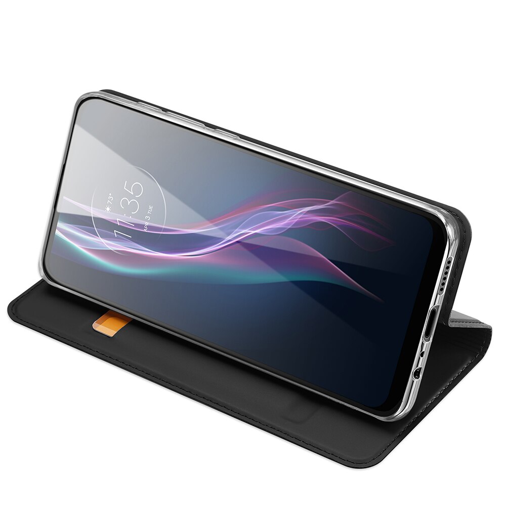 Voor motorola one fusion plus hoesje 6.5 " luxe magnetische flip lederen hoesje voor moto one fusion+ kaarthouder holster telefoonhoesje