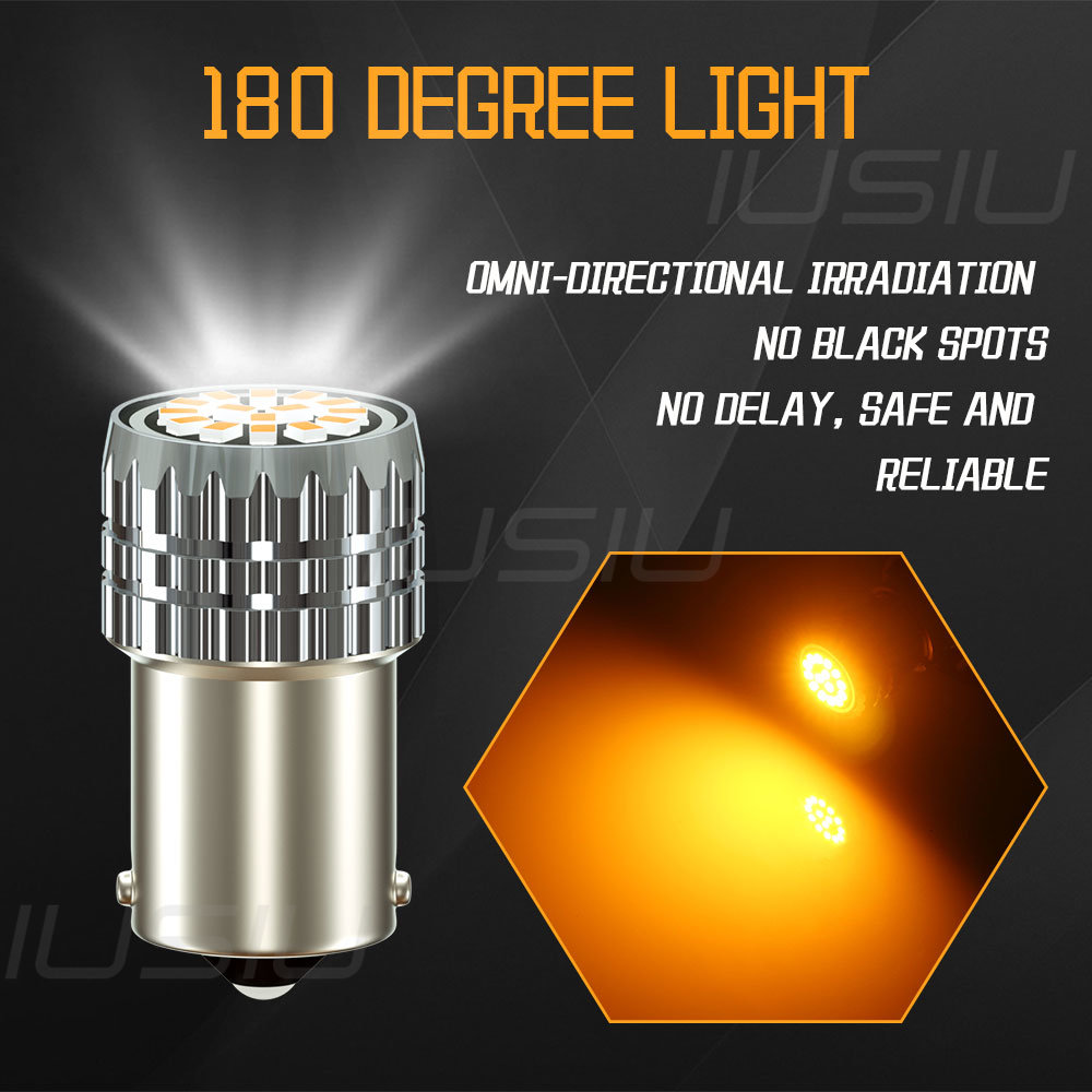 Iusiu 2 Stuks R 5W R 10W 1156 Led 1157 Lamp Bay15d Ba 15S P 21W P21/5W Draai Rem Achteruitrijsignaal Parking Achterlicht Drl Rode Autolampen