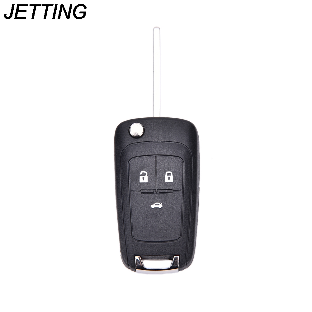 Jetting 3 Knop Vouwen Flip Afstandsbediening Sleutel Shell Case Cover Fob Voor Chevrolet Cruze
