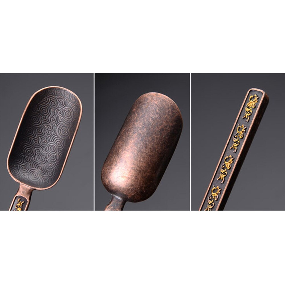 Tea pot bamboo teaspoon tea shovel copper alloy tea shovel tea set Chinese Kongfu Tea Accessories Tools