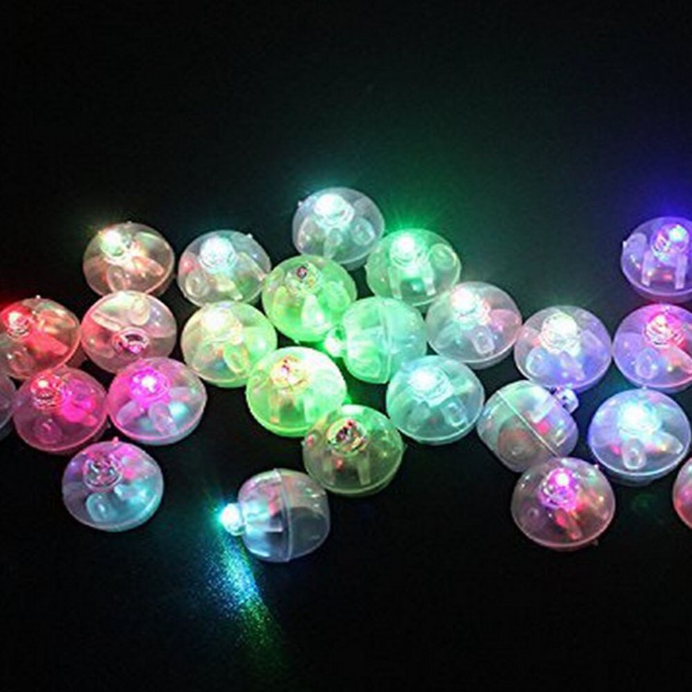 50 Uds./Flash globo lámpara cumpleaños papel linterna decoración de globos para bodas lotería alta globos brillantes LED Flash globo lámpara: colorful