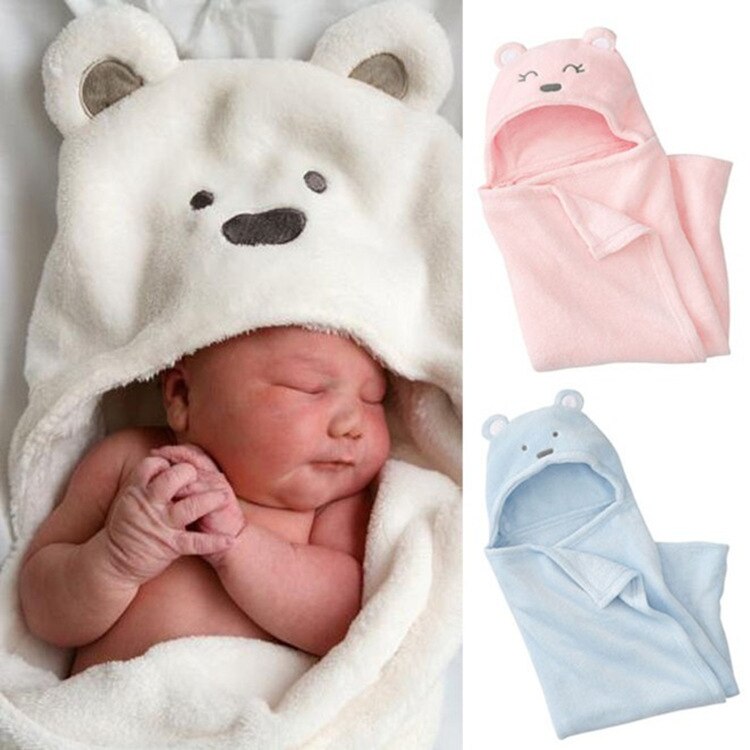 2020 outono e inverno engrossado bebê colcha recém-nascido coral velo macio dos desenhos animados algodão urso swaddling à prova de vento envoltório sleepsack