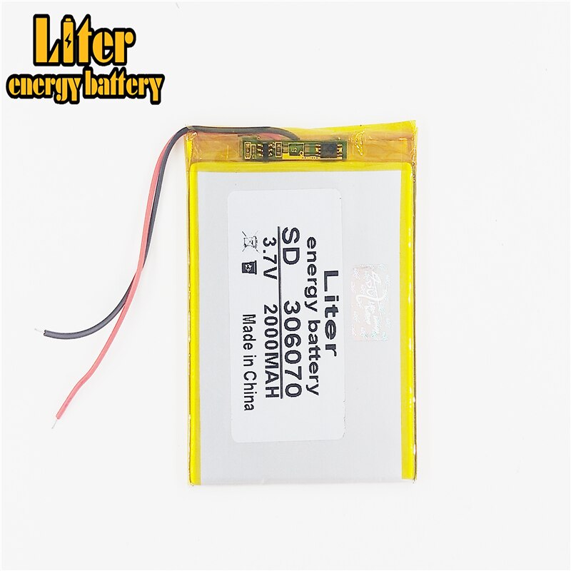 3.7v 2000 lithium-polymer-akku 306070 lipo) zum selberbauen für tablets, gps-geräte, psp, videospiele, e-book-reader, pcs und powerbanks
