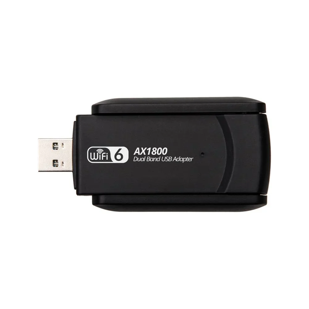 adapter WiFi 6 USB 2.4G i 5G AX1800 szybki klucz bezprzewodowy USB3.0 karta sieciowa MT7921AU WiFi6 adapter dla wygrać10/11