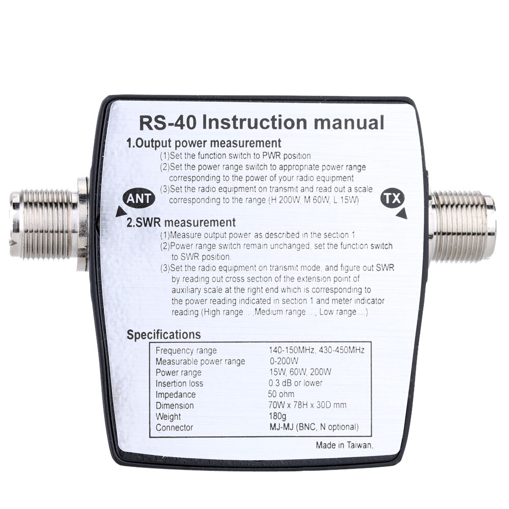200W Portable SWR Standing Wave Ratio Watt Power Meter for HAM Mobile VHF UH single phase electric Energy Meters
