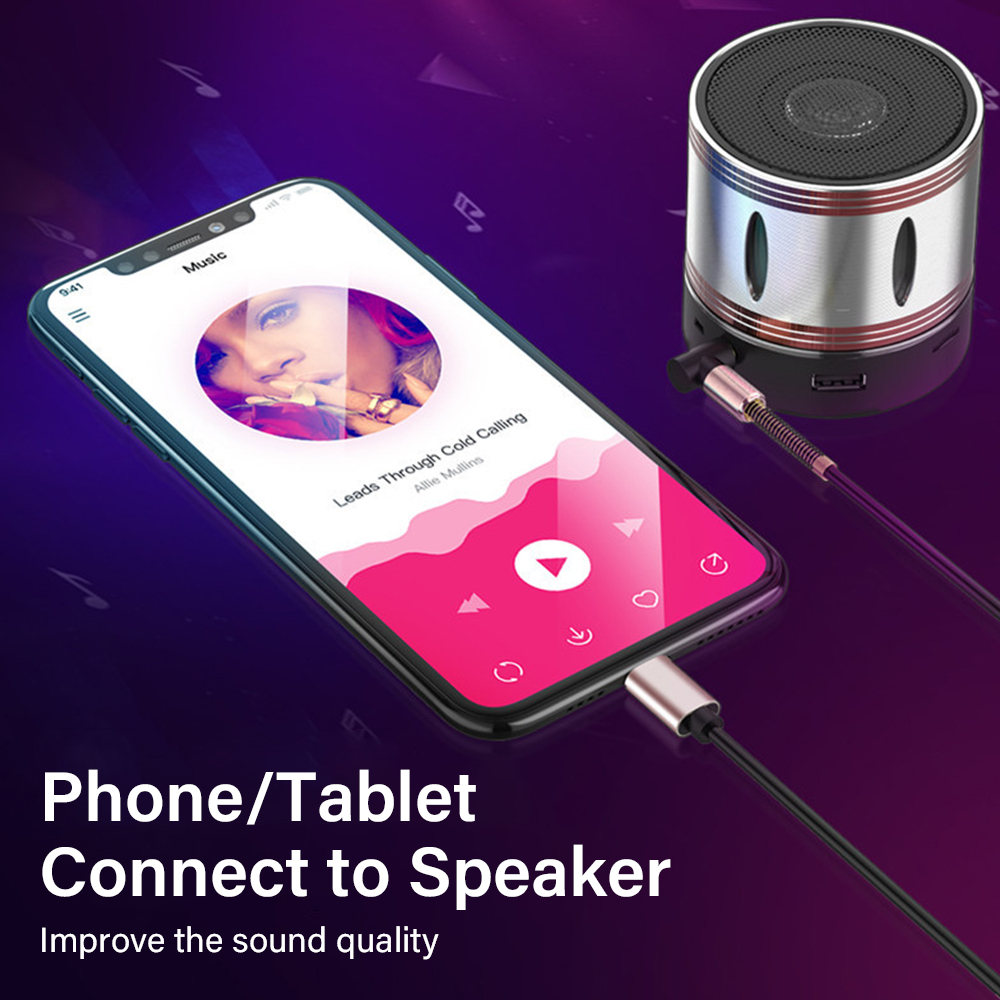 Usb c  til 3.5mm jack aux lydkabeladapter til hodetelefoner headset høyttaler aux-ledningsledning type-c omformerkabel