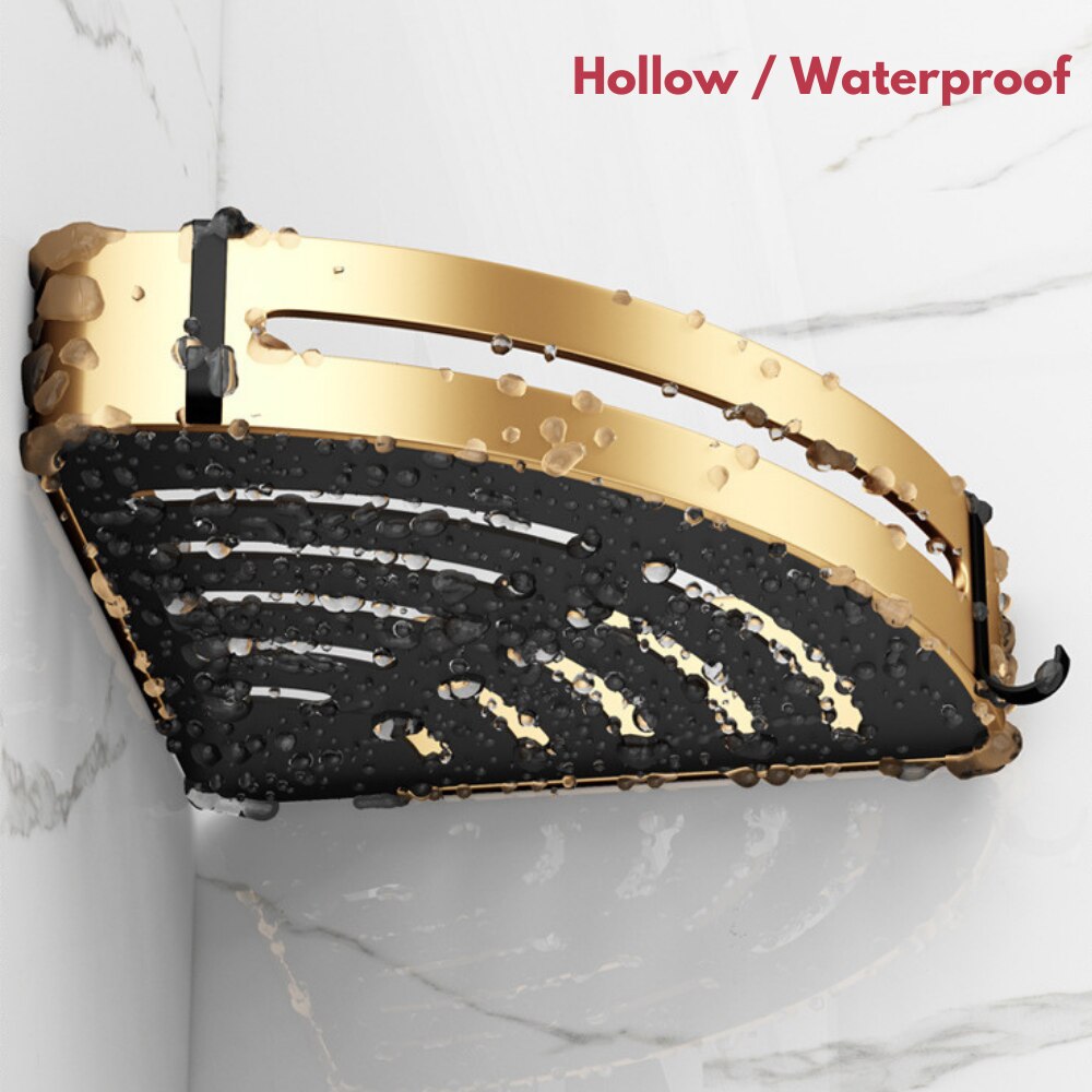 Luxury Bathroom Shelves Set Triangle Corner Shelf Shower Storage Rack Holder Wall Mounted Toilet Organizer Shampoo Organizer