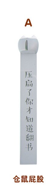 3D Cartoon Dieren Bladwijzer - Leuke Kat, Panda, Haai - Kawaii Pagina Marker voor Kinderen & School: 5