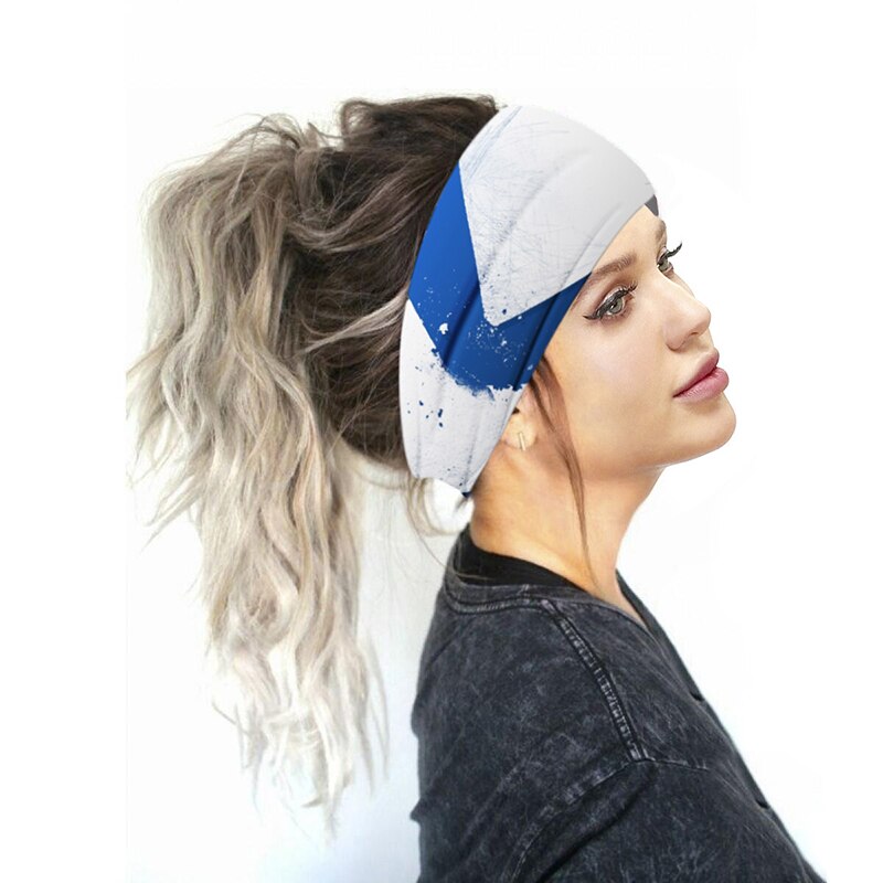 Stampato Sport Ampio Turbante Delle Donne Della Fascia Dei Capelli Delle Ragazze Fasce Cape Wrap Accessori Scrunchy Hairband Sport Copricapo 2020 Nuovo