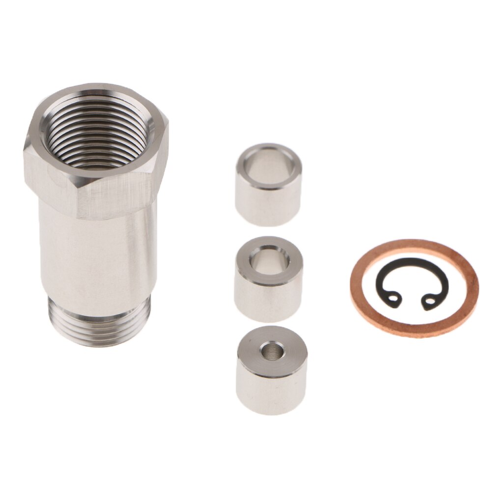 1 Set Stainless Steel M18x1.5mm O2 Oxygen Sensor Bung Extension Adapter