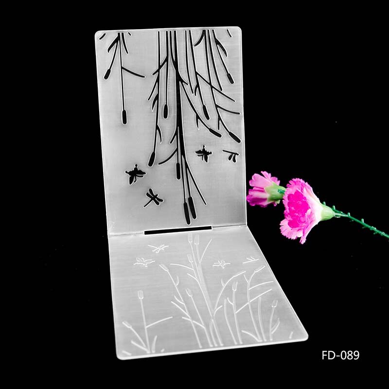 AZSG Butterfly Flowers Plastic Embossing Folder For Scrapbooking Type Photo Album Card Paper Craft Template Mold