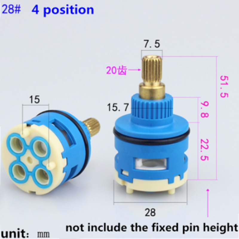 1PC Shower Room Faucet Cartridge Accessories Shower Head Bathtub Water Mixing Valve 3 Position 4 Position Concealed Installation: Yellow