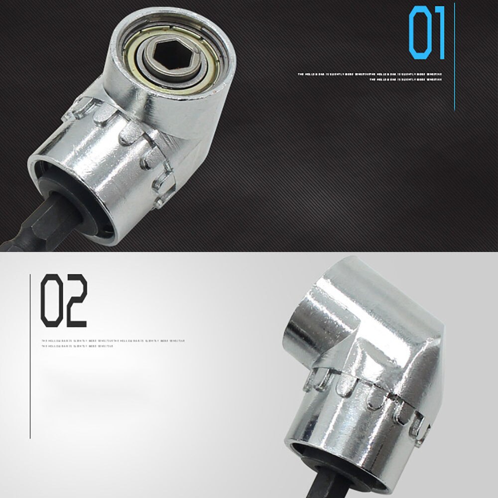 1/4 Hex Socket Right Angle Drill Adapter Attachment Extension Tool 105 Degree Angle Driver Drilling Shank Screwdriver Magnetic